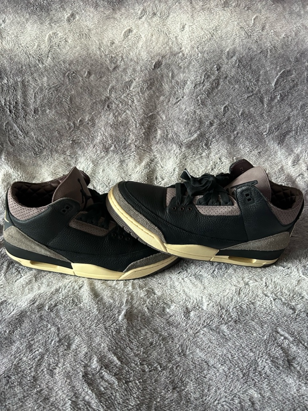 Nike air Jordan retro 3 Women's x A Ma Maniére Black Flat Pewter men size 14 Euc